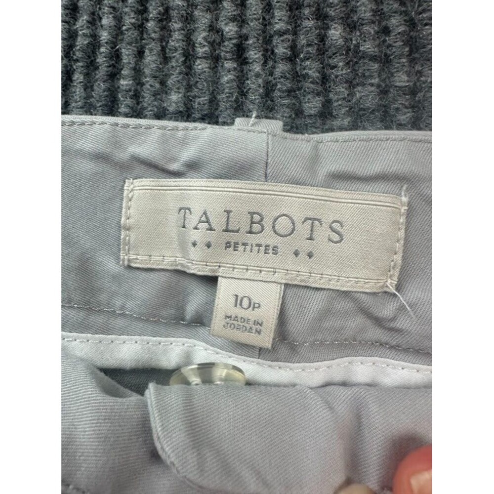 Talbots Cropped Capri Pants Womens 10P Petite Light  Gray - Picture 2 of 5